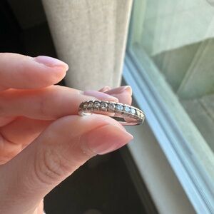 White gold half eternity wedding band (approx. .20 CT)